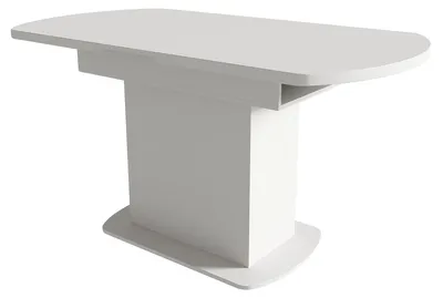 Image de Table à manger, forme ovale, design peu encombrant, blanc et or + aggloméré