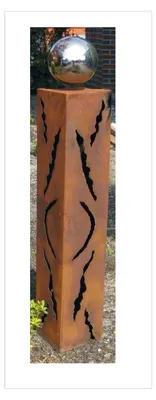Produktbild von Rostsäule mit Edelstahlkugel