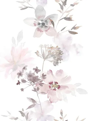 Produktbild von Vliestapete 81623 Kylie Pastell Blumen weiß grau
