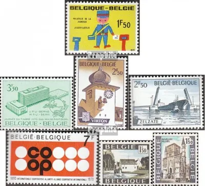 Produktbild von Briefmarken Belgien 1970 Mi 1585,1586,1593,1594, 1595,1596-1597 (kompl.Ausg.) postfrisch Sondermarken