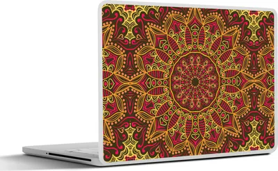 Produktbild von MuchoWow® Laptop Aufkleber Sticker Cover Muster - Mandala - Pflanzen 40x30 cm - Laptop Dekoration - Selbstklebend