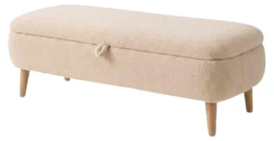 Immagine prodotto di Calicosy - Panchina contenitore in tessuto bouclé L90 cm - BEN