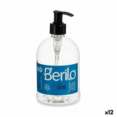 Obrázek produktu pro Dávkovač mýdla z černého průhledného plastu 500 ml (12 kusů)
