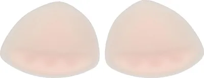 Produktbild von Silikon-Dreieck-Büstenpolster, Rillen-Push-Up-Protheseneinsatz für Mastektomie, Crossdresser, weiße Hautfarbe, S