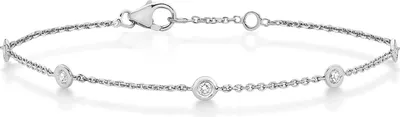 Produktbild von 9 Karat (375) Weißgold Damen - Diamant Armband Brillant-Schliff 0.35 Karat G - I1 I2 - 19cm; TRS2490