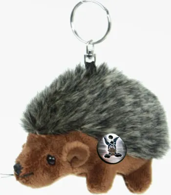 Produktbild von Igel Schlüsselanhänger Plüsch Wildtier Kuscheltier Anhänger HAPPY