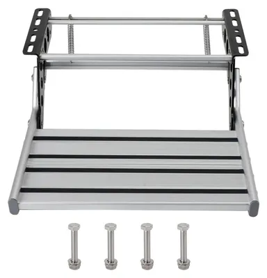 Produktbild von Wohnmobil Trittstufe Klappbar Aluminium Ausziehbar Rutschfest 150 kg Belastbarkeit