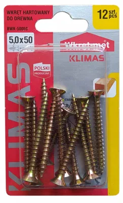 Obrázok produktu pre Kalené skrutky 5,0x50 mm - 12 ks kríž.