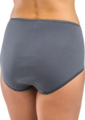 Damen Taillenslip mit elastischen Abschlüssen grau Rückansicht