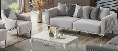 Produktbild von 3-Sitzer Sofa mit Sessel – Harmonisches Design und hoher Sitzkomfort