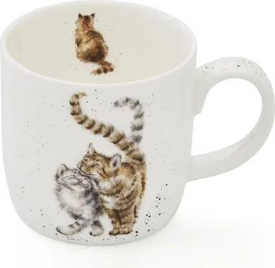 Produktbild von Wrendale Designs Porzellan-Becher Katzen-Liebe | ca. 310 ml