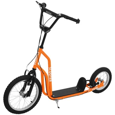 Produktbild von Kinderroller Scooter Tretroller mit verstellbarem Lenker, großen Rädern und Handbremse Kickscooter 16 Zoll Cityroller für Jungen und Mädchen ab 5 J...
