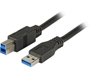 Productafbeelding van EFB Elektronik USB 3.0 A/B kabel, 5 meter, USB A, USB B, USB 3.2 Gen 1 (3.1 Gen 1), mannelijk/mannelijk, zwart