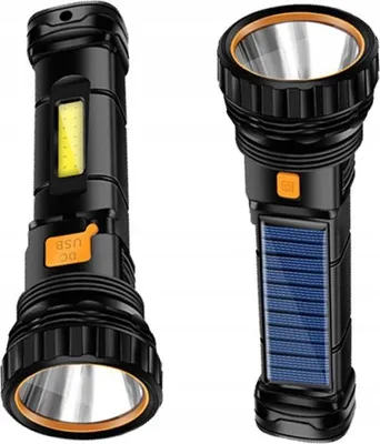 Image de Lampe torche SOLAIRE rechargeable à l'énergie solaire LED Powerbank 3 modes CAMPING SURVIVAL