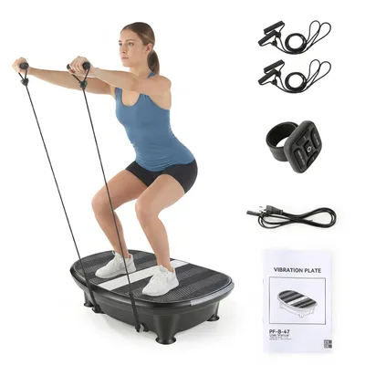 Produktbild von Kehot Vibrationsplatte| Bluetooth Musik| 3 Farben LED Display |Armband-Fernbedienung |Widerstandsbänder