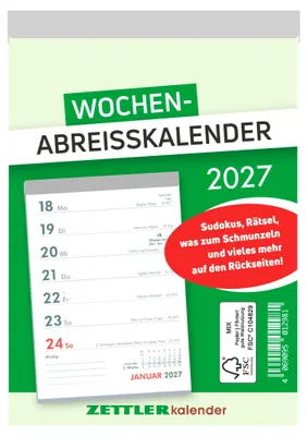 Produktbild von Wochenabreißkalender 2027