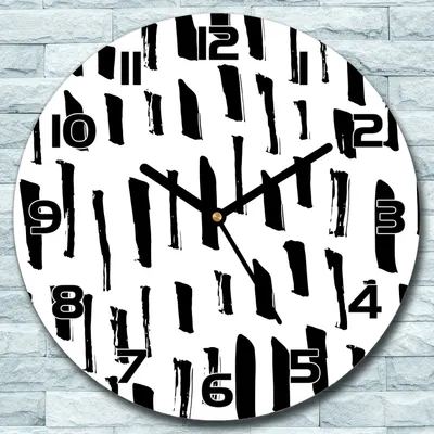 Produktbild von Wanduhr aus Glas Rund fi 30 Abstraktion Quarz Deko Wohnzimmer Büro