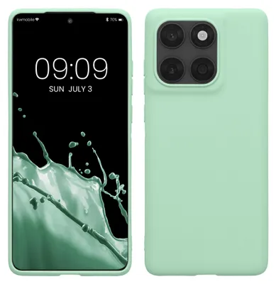 Produktbild von kwmobile Handyhülle für Motorola Edge 60 Fusion Hülle - TPU Case - Kabelloses Laden - Schutzhülle Cover in Mintgrün matt