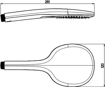 Produktbild von VIGOUR Handbrause individual 4.0 120mm 1-strahlig verchromt