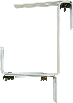 Produktbild von Blumenkastenhalter weiß 2-fach verstel.
