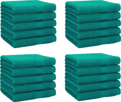 Produktbild von Betz 20 Stück Seiftücher 30x30 cm PREMIUM 100% Baumwolle Set  Farbe: smaragdgrün
