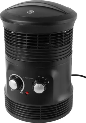 Immagine prodotto di Termoventilatore, riscaldamento a 360 gradi, 2 impostazioni di calore, nero