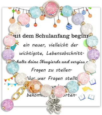 Produktbild von Geschenke Zur Einschulung Geschenk Schulanfang Geschenke Für Mädchen Perlen Für Armbänder Geschenk Einschulung Schulanfang Geschenke Für Jungen