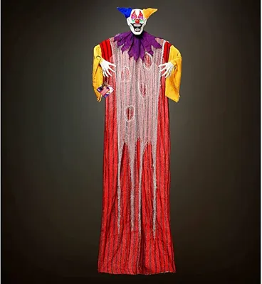Produktbild von Horror Clown lebensgroß - pulsierend blinkende LED Augen - Grusel Deko Halloween