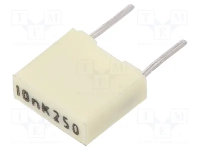 Produktbild von 5x Kondensator: Polyester Rastermaß: 5mm 10nF 250VDC 160VAC ±10% R82IC2100AA50K P