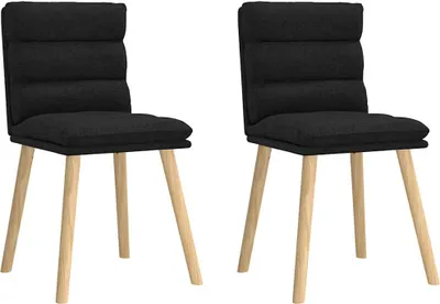 Produktbild von Esszimmerstühle 2 Stk. Schwarz Stoff, Esszimmerstühle DesignMöbel