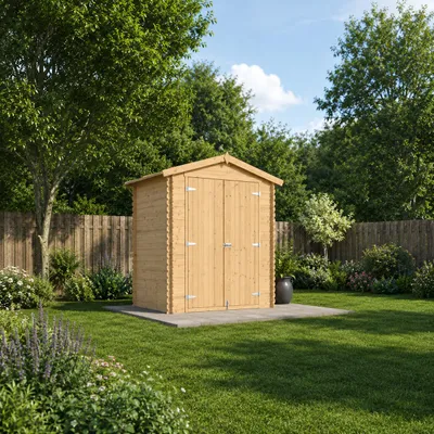 Obrázek produktu pro TIMBELA M367C1+M367G Dřevěný zahradní domek 1,98 m², zahradní sklad na nářadí a kola, stěny 19 mm, impregnovaná podlaha