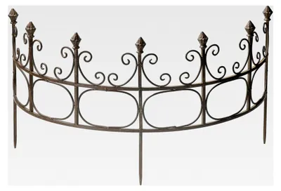 Produktbild von Staudenhalter Strauchhalter Gartendeko Rost massiv halbrund Rankhilfe Metall Eisen Rostfarben 70cm breit