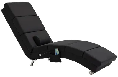 Produktbild von Massagesessel, Relaxsessel, Liegesessel mit 8 Vibrationspunkten, 5 Modi, 56 x 168 x 84 cm, Schwarz