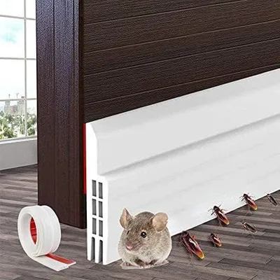 Productafbeelding van Deurafdichtende Tochtstrip, Zelfklevend, 100 x 5 cm, Wit, voor Koudebescherming