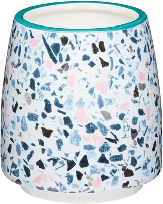 Zdjęcie produktu dla Ceramiczna płytka dekoracyjna do wnętrz – 11 x 12 cm – wielokolorowa – wzór terrazzo