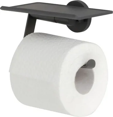 Produktbild von Toilettenpapierhalter TIGER Noon mit Ablage schwarz matt 1321730746