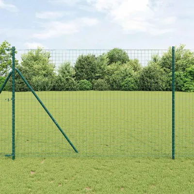 Produktbild von Zaunpfosten 12 pcs Grün Pulverbeschichteter Stahl