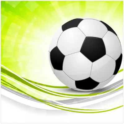 Produktbild von Wallario Premium Glasbild, freischwebende Optik, kräftige Farben, Größe 30 x 30 cm Motiv Fußball - grün weiße Wellen Muster