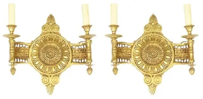 Immagine prodotto di Casa Padrino Set di applique barocche medaglione oro - lampada da parete illuminazione da parete (2 luci)