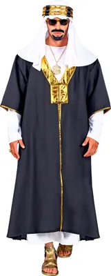 Obrázok produktu pre Pánsky kostým púštneho princa "Sultán" | Black-Gold Veľkosť: XXL