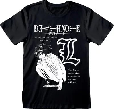 Produktbild von Death Note - T-Shirt für Herren/Damen Uni HE3545 (L) (Schwarz)