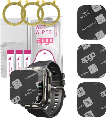 Produktbild von apgo 3 Stück Schutzglas, Matt, kompatibel mit Cubot C20 Pro Smartwatch, Hybrid 8H, Ersatz für Hartglas, Displayschutzglas, Bildschirmschutz, Displayschutz, kratzfest