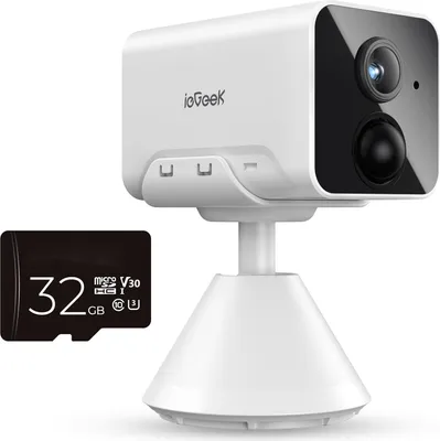 Produktbild von ieGeek Babyphone mit Kamera Wlan 1080P Mini Kamera mit mit HD Nachtsicht, 2-Wege-Audio, Smarte Bewegungs und Geräuscherkennung, 32GB