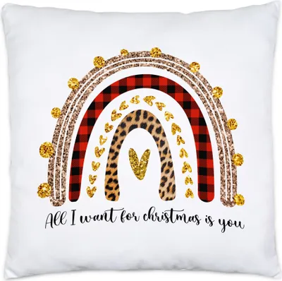 Produktbild von All I Want For Christmas Kissen Füllung Geschenkidee Liebe Freundin Freund Liebesbotschaft Süßes Motiv für Weihnachten