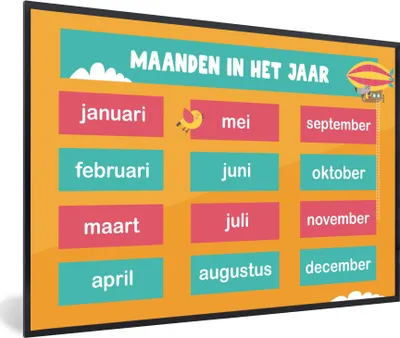 Produktbild von MuchoWow® MuchoWow® Gerahmtes Poster Kindergarten - Bildung - Jahr - Mädchen - Jungen - Kinder 30x20 cm - Poster mit zchwarzem Bilderrahmen - Kunstdruck - Bild-Poster