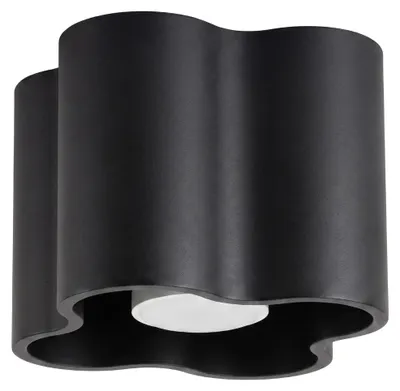 Image de Plafonnier OVIO 1 noir GU10 1xGU10 10W aluminium 10x12x12cm Sollux Lighting