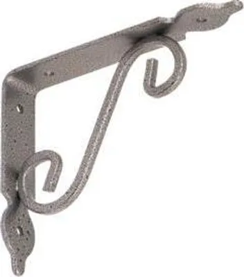 Produktbild von 12x Regalhalter 110x140mm Regalträger Regalwinkel Antik Schwarz/Silber
