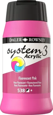 Produktbild von Daler Rowney System3 Acrylfarbe Fluorescent Pink 500 ml 1 Stck