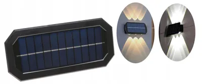 Zdjęcie produktu dla LAMPA SOLARNA Na Ścianę Halogen LED Z CZUJNIKIEM Zmierzchu Ścienna A6085