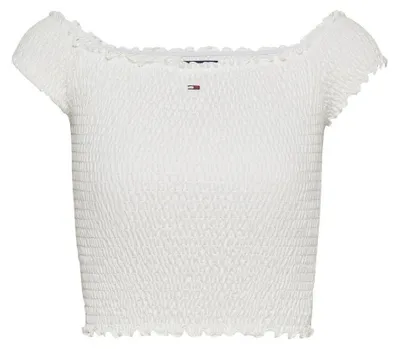 Productafbeelding van Tommy Jeans - Tuniek voor dames, zonder schoudervullingen, smalle pasvorm, model GT21487 (maat 38 EU) (Ecru)